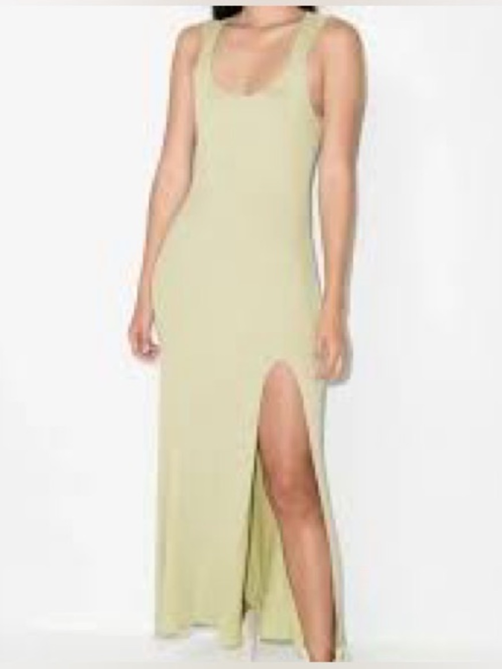 NWT Reformation Bliss Ribbed Sleeveless Maxi Dress in green. - Picture 2 of 5